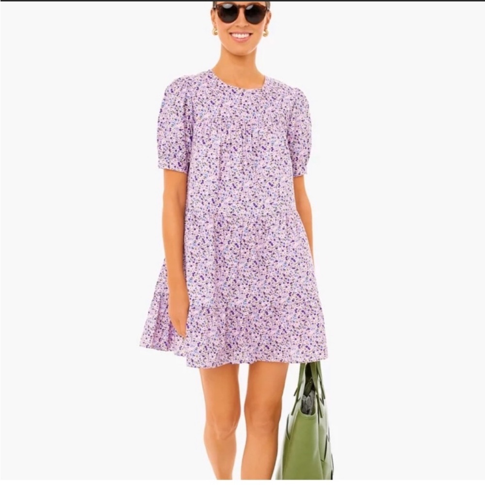 Pomander Place Purple Floral Mini Dress
